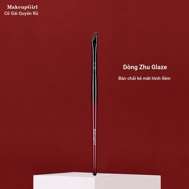 Charm Girl Zhu Glaze N41 / N42 Cọ kẻ mắt hình liềm Kích thước nhỏ Mí mắt xuống nằm Silkworm Brush Bàn chải trang điểm lưỡi côn