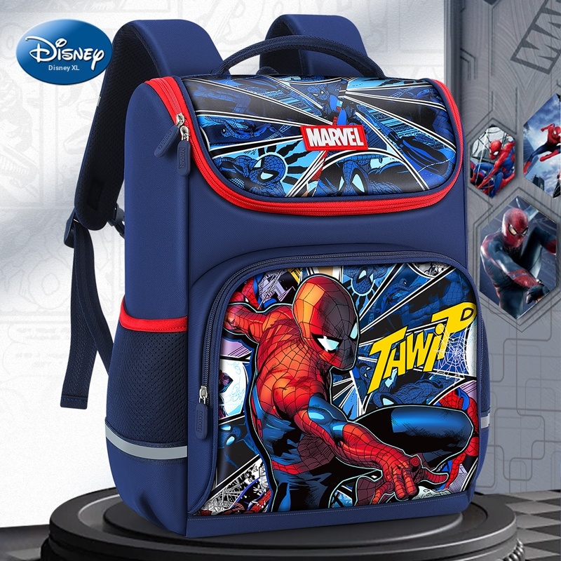 Disney Trẻ Em Schoolbag Nam Học Sinh Tiểu Học Lớp 1 Đến Lớp 3 Bé Trai Nhẹ Người Nhện Giảm Gánh Nặng Bé Trai Ba Lô