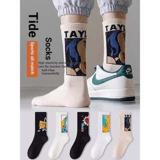 5 Đôi Tất Thiếu Niên Nam Giữa Ống Mỏng Vớ Cotton Học Sinh Trung Học Cơ Sở Big Boys Street Hip-Hop Mồ Hôi @
