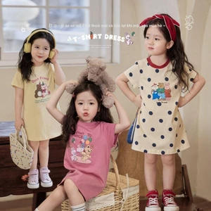 Đầm công chúa ngắn tay bé gái Váy thời trang mùa hè 80-150 Size HAIJ