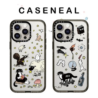 CASENEAL Tea Cat Vỏ Điện Thoại Acrylic Chất Lượng Cao Thích Hợp Cho iPhone 17ProMax 17pro 17 air 16promax 16 15promax 15 14promax 13 13promax Ốp Lưng Cứng Chống Rơi Thời Trang