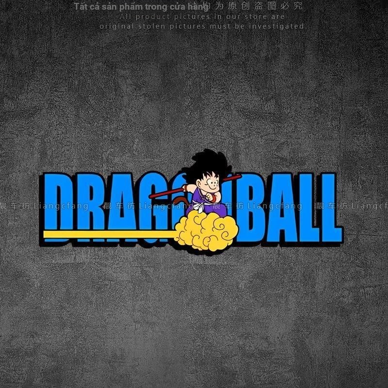 Ốp xe ô tô Dragon Ball, nhãn dán văn bản, kính bảo vệ, trang trí Goku, nhãn dán trầy xước, thân xe máy, logo điện