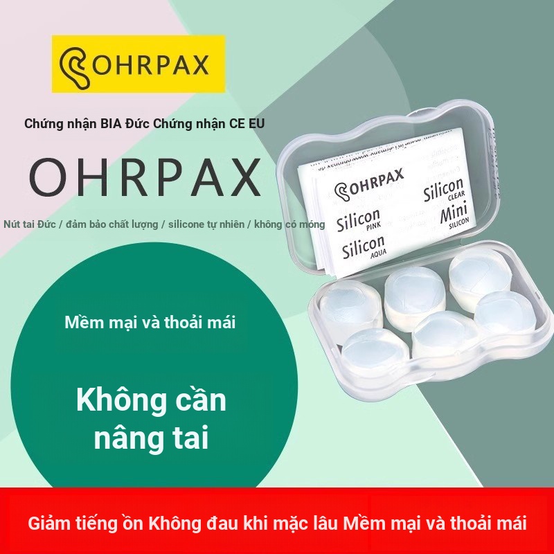 Tai Nghe Silicon Đức Ký Túc Xá Sinh Viên Học Tập Chống Thở Giảm Tiếng Ồn Cách Âm Chống Ồn Ngủ Ngủ 4.6