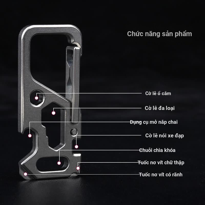 Móc khóa bằng titan nguyên chất 06379 | Kiểu dáng thời trang | Dành cho nam giới | Loại dày dặn | Màu đơn giản dùng gia đình | Đa năng bền bỉ | Chống gỉ chống ăn mòn | Phụ kiện treo độc đáo