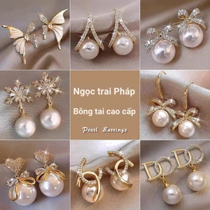 Pháp Baroque Bông Tai Ngọc Trai Nữ 2026 Phong Cách Mới Bán Chạy Cao Cấp Thiết Kế Niche