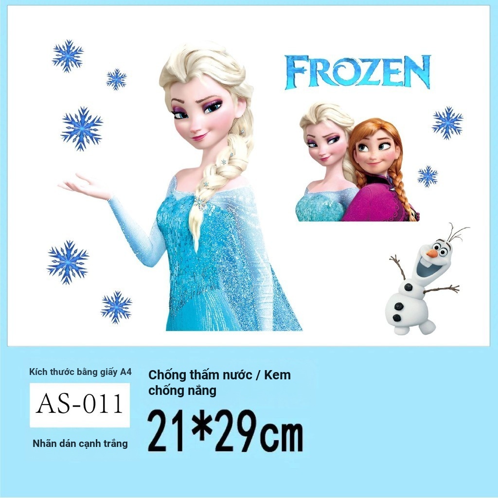 Công Chúa Elsa Anime Hoạt Hình Miếng Dán Trang Trí Elsa Dễ Thương Miếng Dán Sửa Đổi Xe Máy Miếng Dán Chống Thấm Nước Nữ Hoàng Băng Tuyết Lãng Mạn