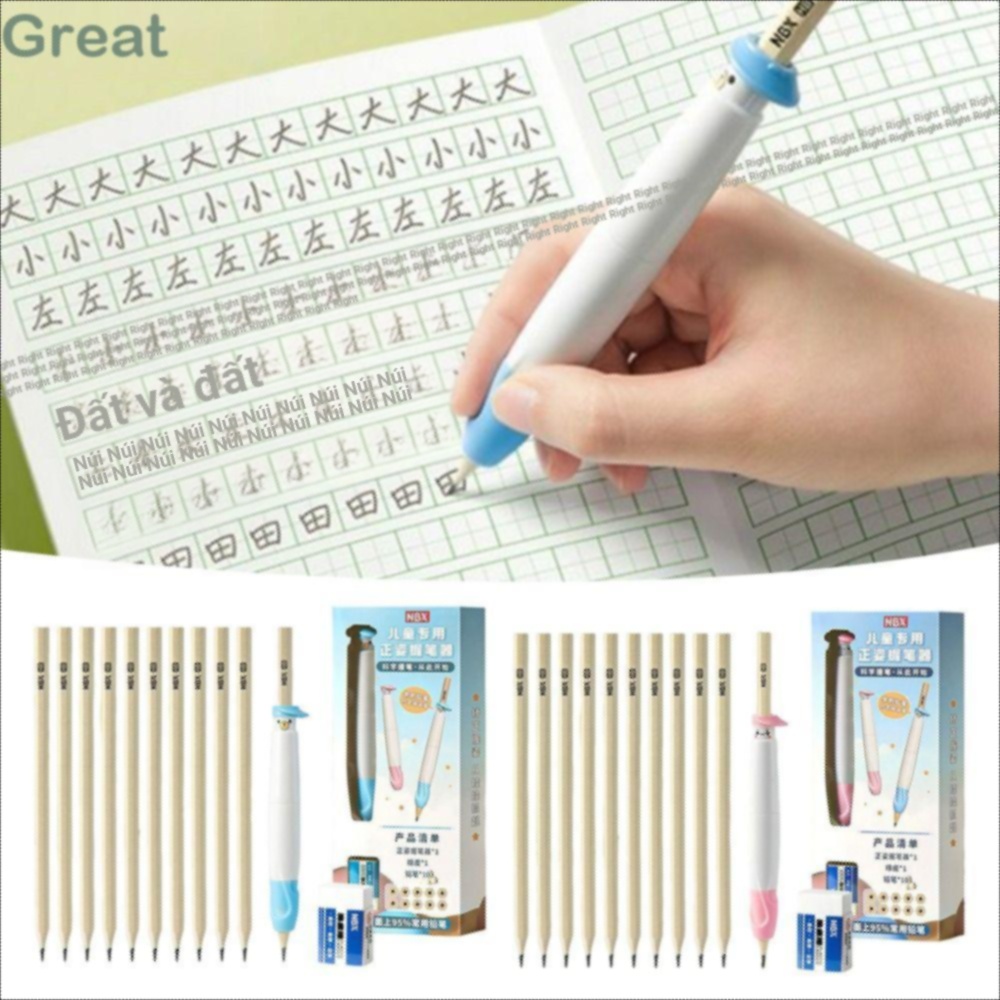 TUYỆT VỜI Hỗ Trợ Grip Corrector, Viết Huấn Luyện Chỉnh Sửa Tư Thế Di Động Bút Chì Cầm Huấn Luyện, Bút Chì Đa Năng Chống Trơn Trượt Trẻ Em Viết Tư Thế Bút Học Sinh
