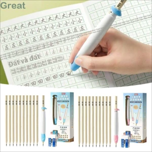 TUYỆT VỜI Hỗ Trợ Grip Corrector, Viết Huấn Luyện Chỉnh Sửa Tư Thế Di Động Bút Chì Cầm Huấn Luyện, Bút Chì Đa Năng Chống Trơn Trượt Trẻ Em Viết Tư Thế Bút Học Sinh