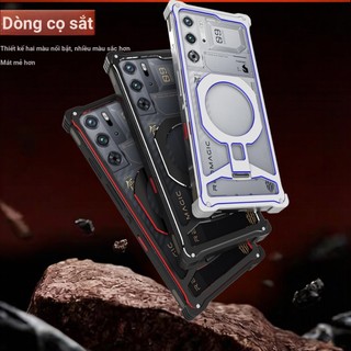 Giáp Nhôm Kim Loại Không Vành Khung Ốp Lưng Cho ZTE nubia RedMagic 11 Pro Plus 10 9 8 Đế Sạc Không Dây Từ Tính Vỏ