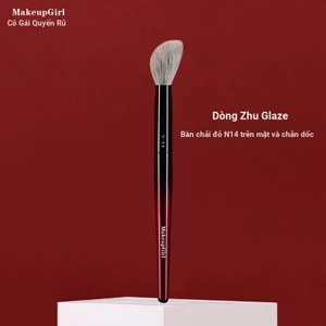 N14 Slope Face Blush Brush Động vật Tóc xiên Đầu Trang điểm rõ ràng Một phần nổi bật Bàn chải trang điểm