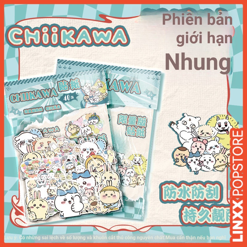 Linxx 40 Tờ / gói JiYi XiaoBa Series Phim Hoạt Hình Dán Kawaii Bộ Sưu Tập Quạt Trang Trí Thêu Sò Tạp Chí DIY Thủ Công Trang Trí Vật Dụng Miếng Dán Tấm Dành Cho Trẻ Em Người Lớn