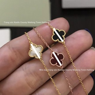 Châu Âu Mỹ ins Phong Cách Mới Cỏ Bốn Lá Mini Vòng Tay Hoa Đơn Nữ