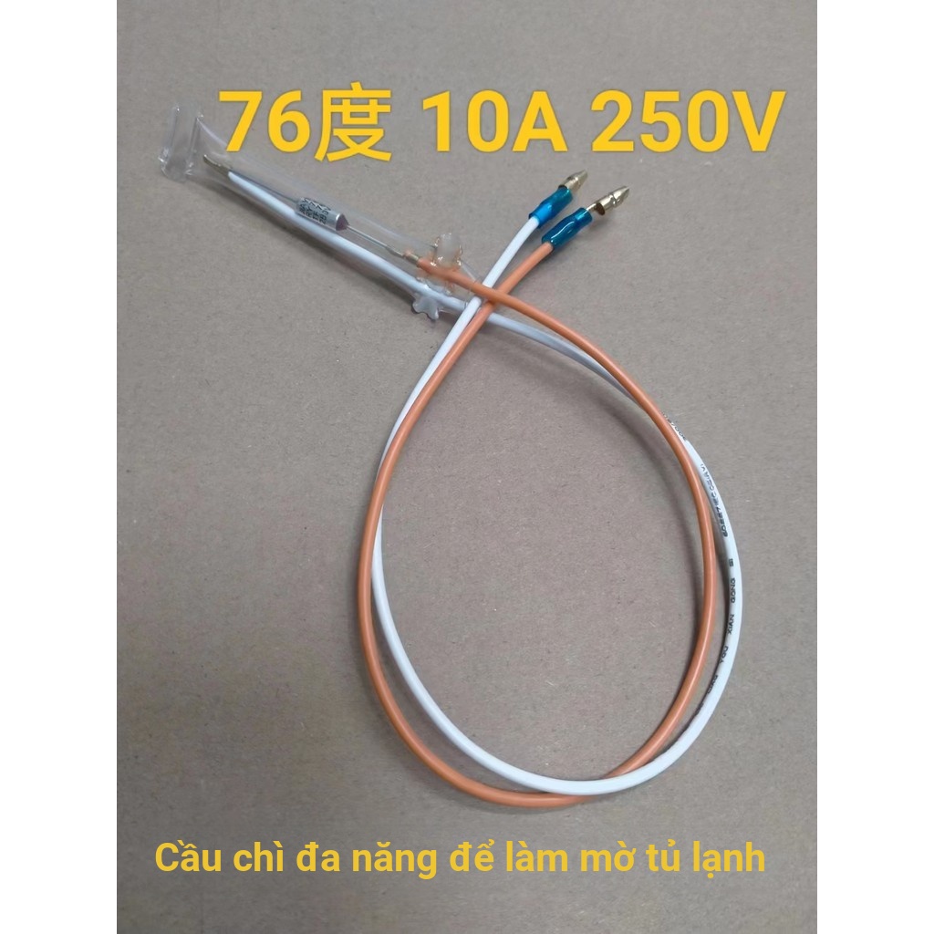 Frost Protector Phụ kiện đa năng 76 độ 10A Tủ đông rã đông Tủ lạnh Kim loại Cầu chì nhiệt Hai dây