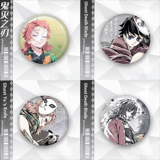 Anime Demon Slayer Kamado Tanjirou Tomioka Giyuu Sabito Huy Hiệu Nút Trâm Cài Chân Cosplay Bộ Sưu Tập Đồ Chơi Túi Trang Trí Quà Tặng