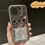 Ốp Điện Thoại Màu Xám Trong Suốt Có Vòng Đỡ Bảo Vệ lens u1 Cho iphone 15 12 13 14 15 pro max 11 Sm