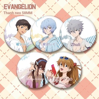 Eva Neon Genesis Evangelion Ayanami Rei Soryu Asuka Langley Nagisa Kaworu Tinplate Kim Loại Huy Hiệu Pin Trâm Anime Ngoại Vi Sưu Tập Quà Tặng