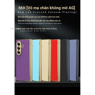 AG Mờ Mặt Sau Bảng Điều Khiển Ốp lưng Samsung Z Fold 7 6 5 4 3 Bản Lề Nắp Tự Động Rebound Galss Phim Trước Mặt Sau Chống Sốc