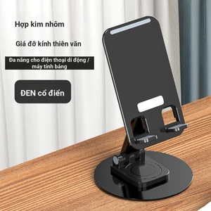 Đĩa Kim Loại Xoay Giá Đỡ Điện Thoại Di Động Lười Sống Để Bàn Giá Đỡ Điện Thoại Quà Tặng JIC3