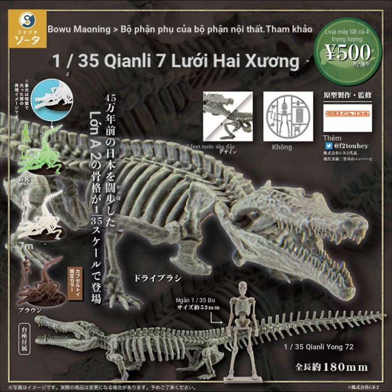 Mô Hình Xương Cá Sấu 6ndu Tỉ Lệ 1 / 35