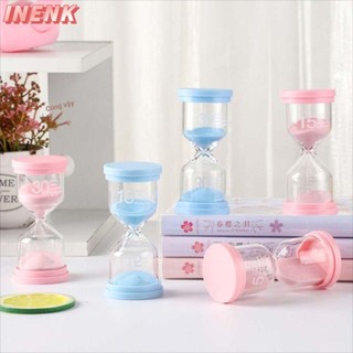 Đồng hồ cát đầy màu sắc INENK, Thủy tinh Borosilicate cao 3 / 5 / 10 / 15 / 30 phút Cát, Sáng tạo Màu Macaron chắc chắn Đồng hồ cát bền bỉ Hẹn giờ cho trẻ em
