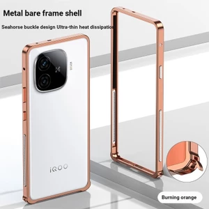 Ốp Điện Thoại Kim Loại Siêu Mỏng Cho VIVO IQOO Z9 Z10 Turbo pro plus Tản Nhiệt Khung Trần Thép Không Gỉ Khóa Cá Ngựa Thiết Kế Vỏ Bảo Vệ