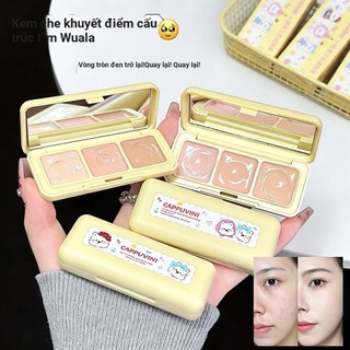 Bảng che khuyết điểm 3 màu Cappuvini che quầng thâm, sẹo mụn, lâu trôi, không lem, không nứt nẻ, hiệu ứng trang điểm hàng ngày NO.CP422