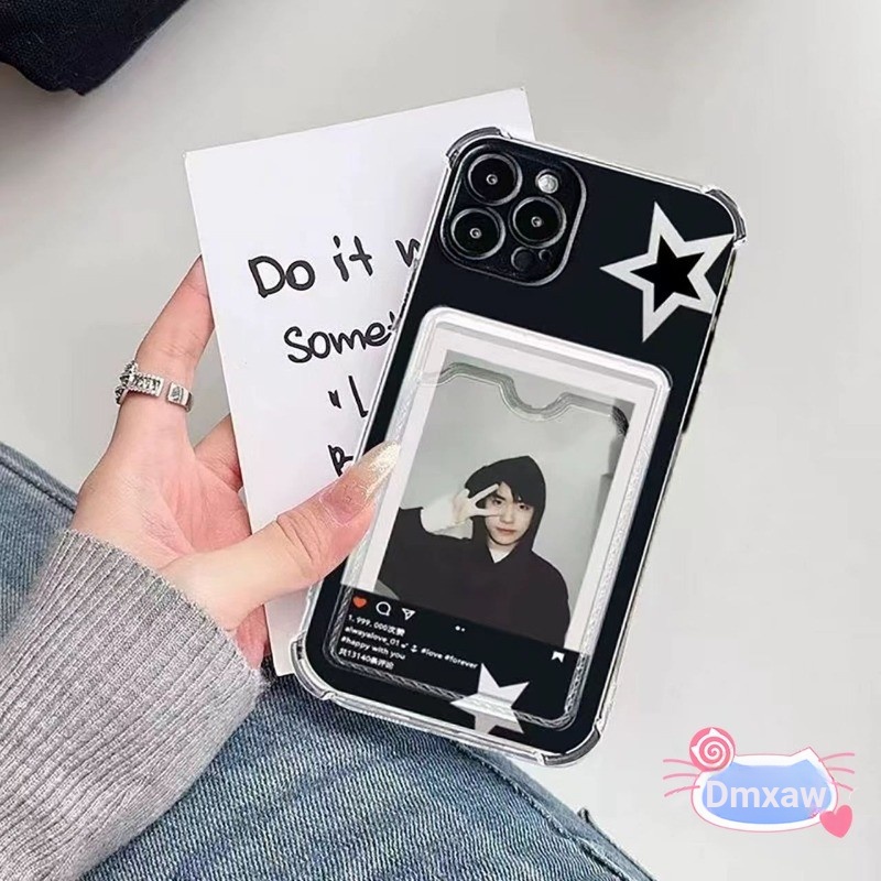 Ốp Điện Thoại Ins Style Star Card Cho Samsung Galaxy A17 A07 A05 A05S A24 A04 A04E A04S M04 A03 Core A03S M10S M13 A54 A34 A14 A13 A10 M53 M33 5G 4G Vỏ Mềm Trong Suốt