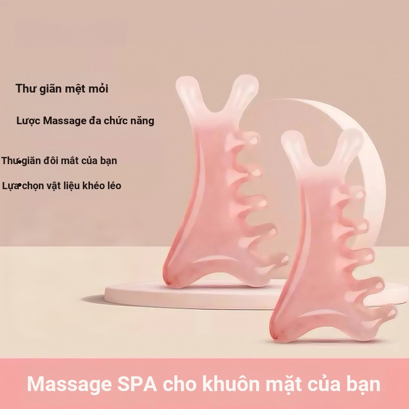 [Hướng dương] Lược Massage da đầu Nâng cơ mặt Dụng cụ tiện dụng Đầu nạo vét kinh tuyến Mặt mũi mũi cạo râu