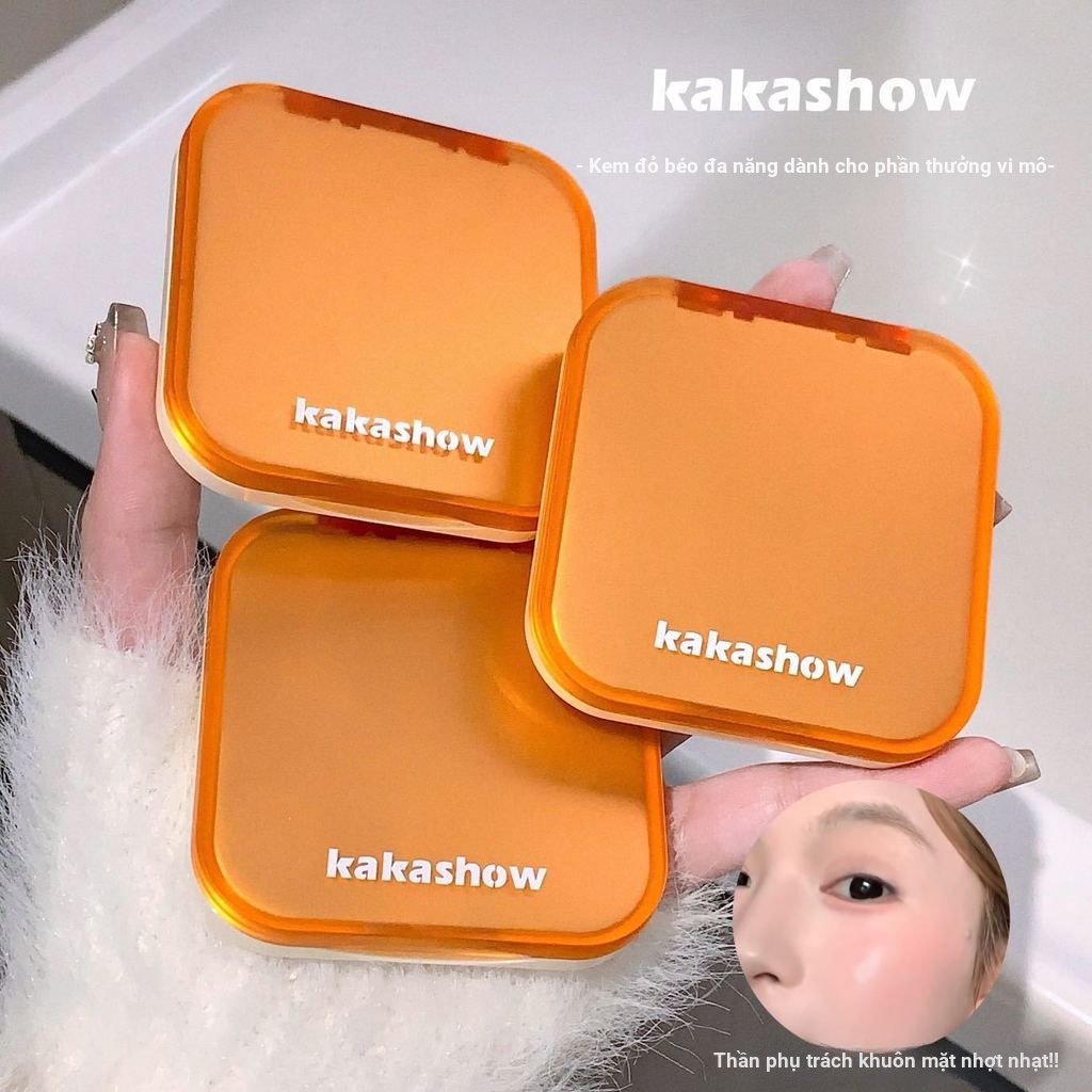 Phấn má dạng kem kakashow - 【Tông nở】 matte, màu nude tự nhiên, tán đều, giúp da sáng bừng sức sống