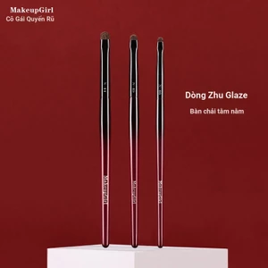 Charm Girl Zhu Glaze Nằm Silkworm Brush N44 / N45 / N46 Đầu phẳng Chi tiết Bàn chải Phấn mắt Làm sáng kích thước nhỏ Bàn chải trang điểm mắt