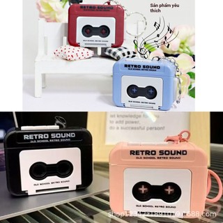 Móc khóa âm nhạc cổ điển với mặt dây chuyền ghi âm Cassette, chức năng hát, Quà tặng sáng tạo cho người hâm mộ Jay Chou, Móc khóa máy nghe nhạc đài phát thanh cổ điển TNGI