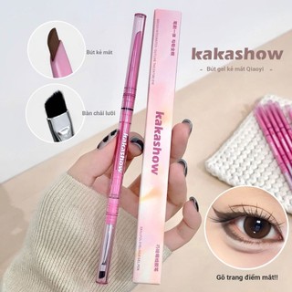 Kakashow Bút Gel Kẻ Mắt 2 Trong 1 Có Bàn Chải Chống Thấm Nước Lâu Dài Chống lem Thích Hợp Cho Người Mới Bắt Đầu NO.C679