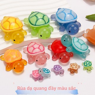 Mới Dạ Quang Ba Chiều Rùa Biển Rùa Nhựa Phụ Kiện Handmade Tự Làm Chất Liệu Vỏ Điện Thoại Tủ Lạnh Dán Đầu Dây Phụ Kiện Tóc