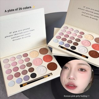 Bảng Phối Màu Đa Năng 26 Sắc - Lì/Ánh Ngọc Trai & Lên Màu Chuẩn - Kết Hợp Highlighter/Phấn Má/Tạo Khối/Phấn Mắt - Chuyên Dụng Trang Điểm Chuyên Nghiệp