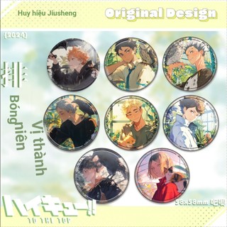 Haikyuu Hinata Shoyo Kageyama Tsukishima Anime Thổ Cẩm Ba Lô Để Bàn Huy Hiệu Kim Loại Nút Cài Áo Cosplay Bộ Sưu Tập Đồ Chơi Túi Trang Trí Quà Tặng