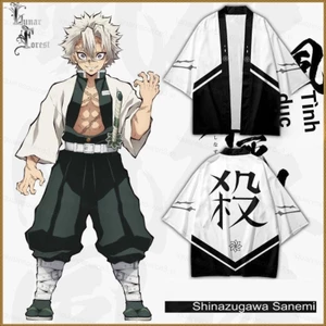 Sq3 Demon Slayer Shinazugawa Sanemi haori linh mục frock cardigan áo len kimono áo thun Anime tay ngắn hàng đầu