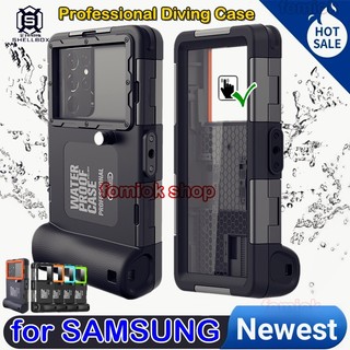 SHELLBOX ốp lưng chống nước Điện Thoại Lặn Chuyên Nghiệp Nâng Cấp Mới Nhất Cho Samsung ốp lưng s25 fe S24 S23 S22 Note 20 Ultra S21 S20 FE S10 / S9 / S8 Plus Vỏ 15M Dưới Nước Siêu Chống Thấm Nước Độ Sâu