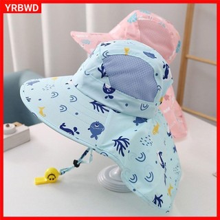 Mũ xô trẻ em YRBWD, Mũ chống nắng chống tia cực tím dễ thương, Mũ đi biển bằng vải Polyester hoạt hình thoáng khí ngoài trời cho trẻ sơ sinh bé gái bé trai
