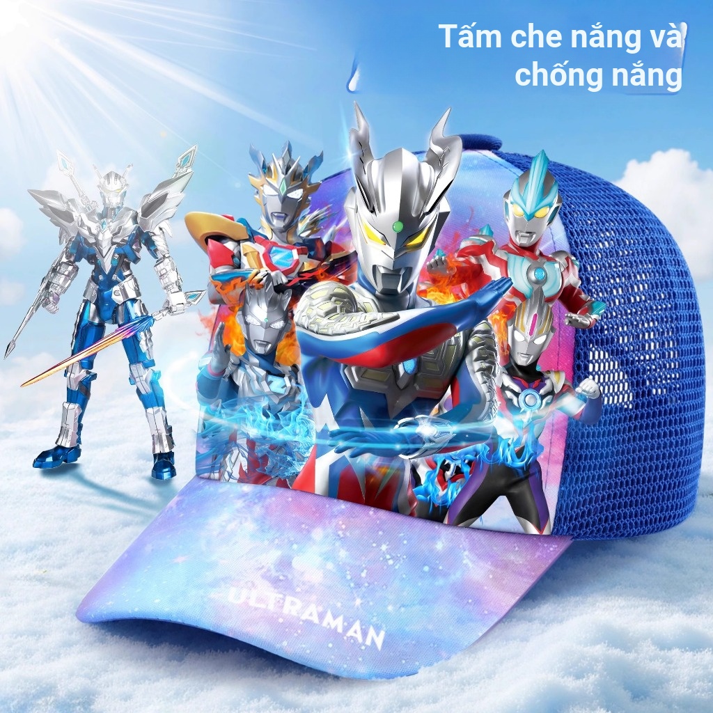 Bé Trai Mũ Ultraman Trẻ Em Bé Trai 2025 Phong Cách Mới Chống Nắng Mũ Bóng Chày Đạt Đỉnh Mũ Che Nắng Nam Mùa Hè