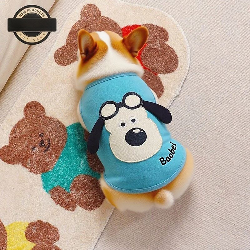 Shiba Inu Bichon Corgi Quần Áo Cho Chó Mùa Hè Mỏng Phong Cách Pháp Chiến Đấu Teddy Chống Bẩn Chống Nắng Dễ Thương Đẹp Trai Áo Vest