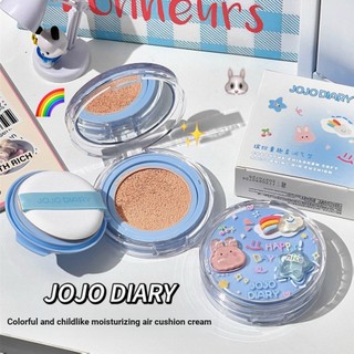 Jojo DIARY Air Cushion Cream 3 Màu Mỏng Và Nhẹ Kem BB Dưỡng Ẩm Lâu Dài Kiểm Soát Dầu Đệm Chống Thấm Nước Nhỏ Gọn JJ-077