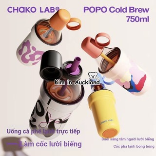 Thích chakolab Cold Brew Cà Phê Ngoài Trời, Cốc giữ nhiệt inox di động dung tích lớn cho nữ, văn phòng