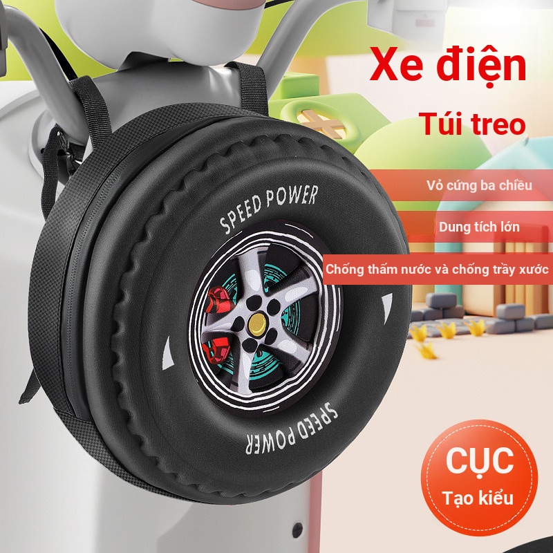 Túi đựng xe điện đa năng, vỏ cứng chống nước, túi đựng trước và sau cho xe đạp điện
