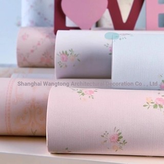 ☀Phong Cách Nhật Bản Phong Cách Hàn Quốc Mục Vụ Hoa Nhỏ Tự Dính Giấy Dán Tường Cô Gái Màu Hồng Hộ Gia Đình Tân Trang Dán Ký Túc Xá Sinh Viên Chống Thấm Nước E18 4A5