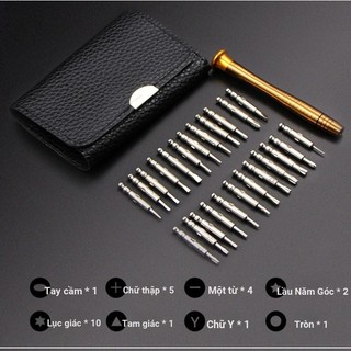 Tua vít 25 trong 1 tuốc nơ vít từ tính và Bộ sửa chữa 24 bit có hộp đựng cho máy in máy ảnh Đồng hồ sửa chữa kính