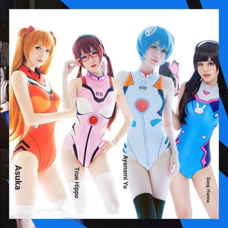 Overwatch Song Hana cosplay Đồ Bơi Nữ DVA Đồ Bơi Jumpsuit Ayanami Rei Asuka Chết Hồ Chứa Nước