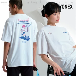 YONEX Áo khoác cầu lông cotton cao cấp tay ngắn nam nữ, thể thao 605