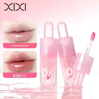 Dưỡng Ẩm Son Bóng XIXI - Môi Thủy Tinh Trong Suốt, Dưỡng Ẩm Sâu Fades Lip Lines Chống Thấm Nước Lâu Dài Chống Dính D663