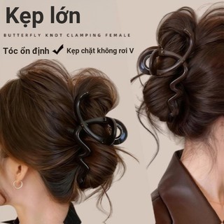 Retro Sóng Lấy Kẹp Nữ 2026 Phong Cách Mới Cao Cấp Cảm Giác Tóc Kích Thước Lớn Cá Mập Kẹp Phụ Kiện Tóc