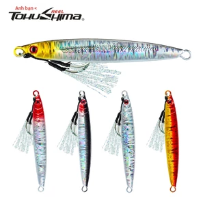 1 Kim Loại Jig Đúc Mồi 14g-100g Chìm Kim Loại Jigging Mồi Nhân Tạo Mồi Cứng Câu Cá Jig Với Mắt 3D Và Móc Hỗ Trợ Đôi